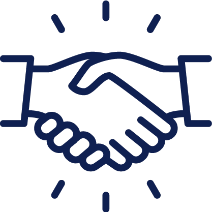 Icon Handschlag – partnerschaftlich verbunden